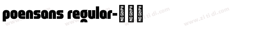 poensans regular字体转换